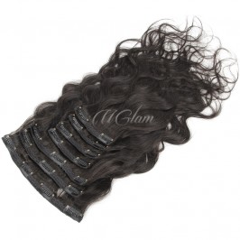 Uglam Clips Human Hair Extension Body Wave (7 pcs/set)