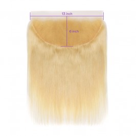 Uglam 13x6 Swiss Lace Frontal 613 Blonde Straight