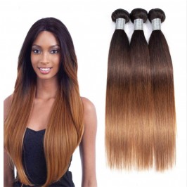 T1B/4/30 Ombre Virgin Straight Human Hair Bundles