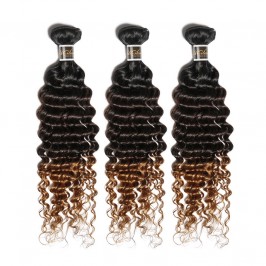 T1B/4/30 Ombre Virgin Deep Wave Human Hair Bundles