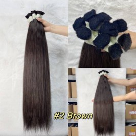 Uglam 2# Brown Hair Bulk Wholesale Human Hair  Straight for Braiding Extension 1kg