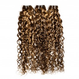 Uglam#4/27 Honey Blonde Highlight Water Wave Virgin Human Hair Bundles Piano Color  Bundles 