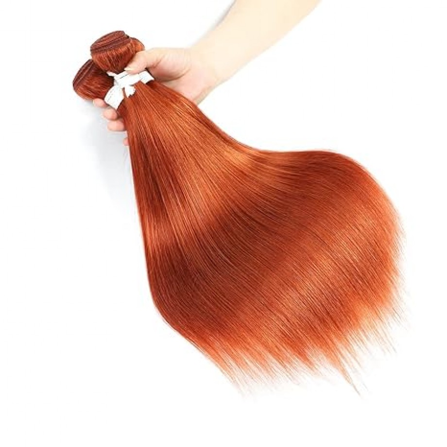 Ginger Bundles Human Hair #350 Orange Color Straight 100% Human Hair 
