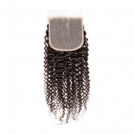 Virgin Human Hair 4x4 5x5 6x6 7x7 Transparent Lace Closure Kinky Curly 