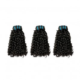 Uglam 3/4pcs Double Drawn Bundles Pissy B Curly Virgin Human Hair