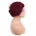 Uglam #99J/P4/27 Color T Part Lace Front Wigs Pixie Cut Curly Hair