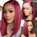 Uglam 13x4 Color Straight Transparent Lace Front Bob Wigs