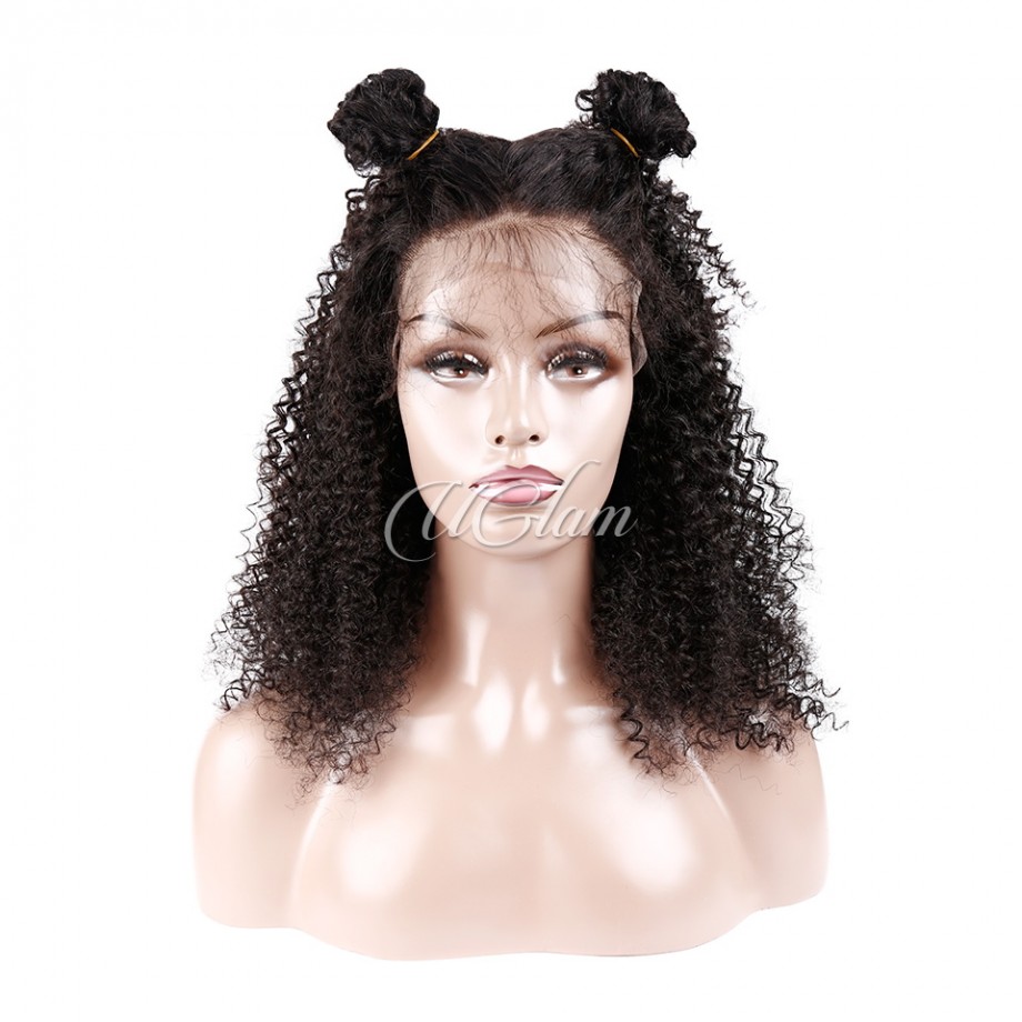 Uglam Lace Front Wigs Kinky Curly Human Hair