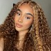 Virgin 13X4 Lace Front Piano Highlight #4/27 Color Water Wave Human Hair Wig 